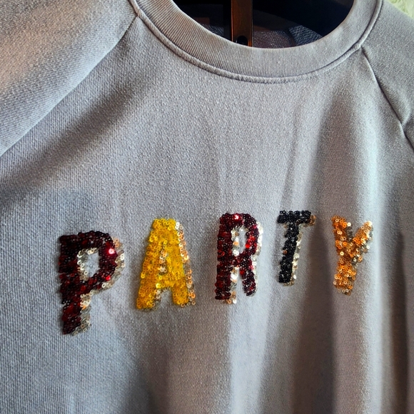 aerie Sequin PARTY Crew Sweatshirt - Picture 4 of 12